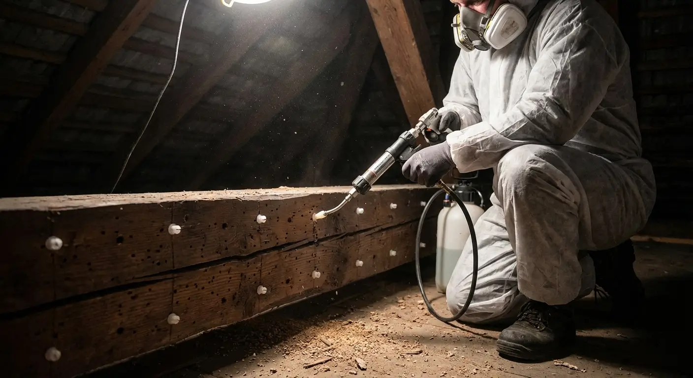 Traitement curatif de charpente par Zimmermann