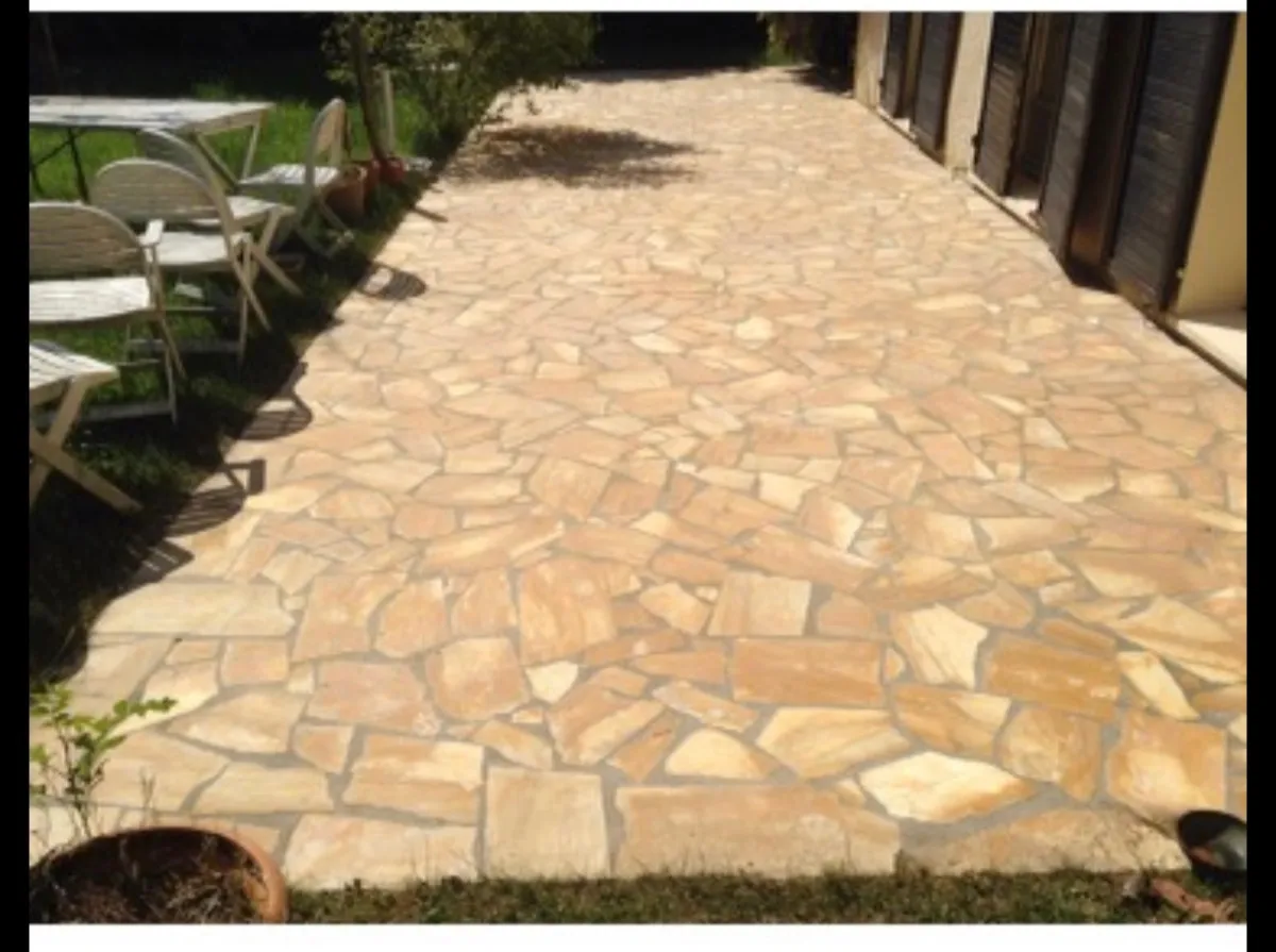 Après — Nettoyage de terrasse en pierre