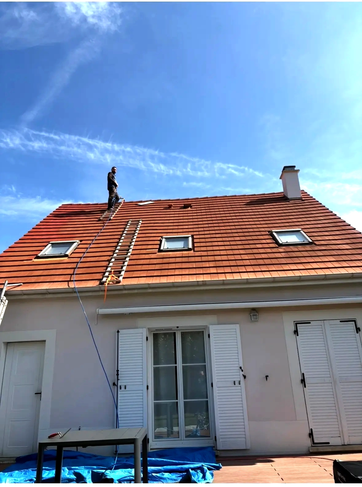 Artisan Zimmermann en intervention sur toiture